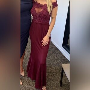 Elegant Burgundy Gown